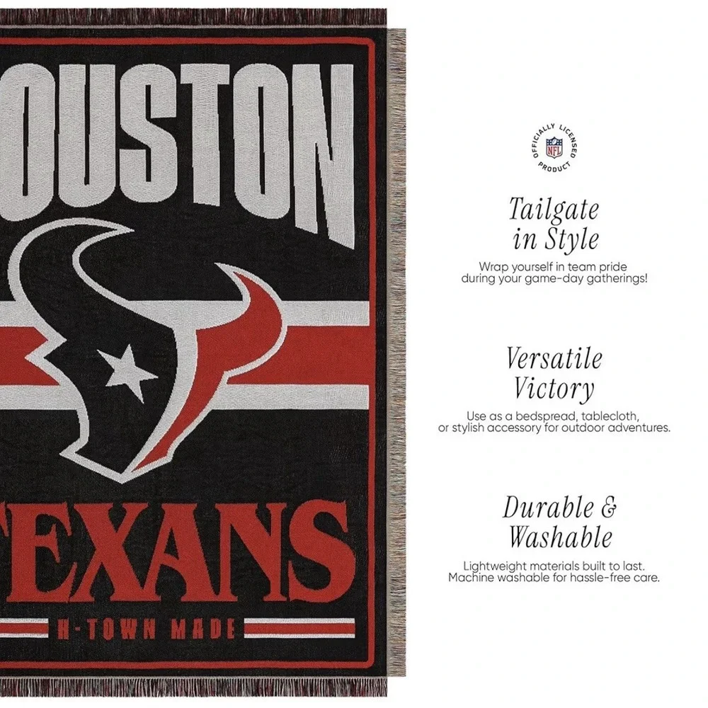 FOCO Houston Texans NFL Team Logo Woven Tapestry - 46